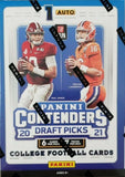 2021 Panini Contenders College Football Draft Picks Blaster Box (42 cards total)