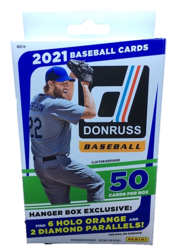 2021 Panini Donruss Baseball Cards Hanger Box (50 cards per box)