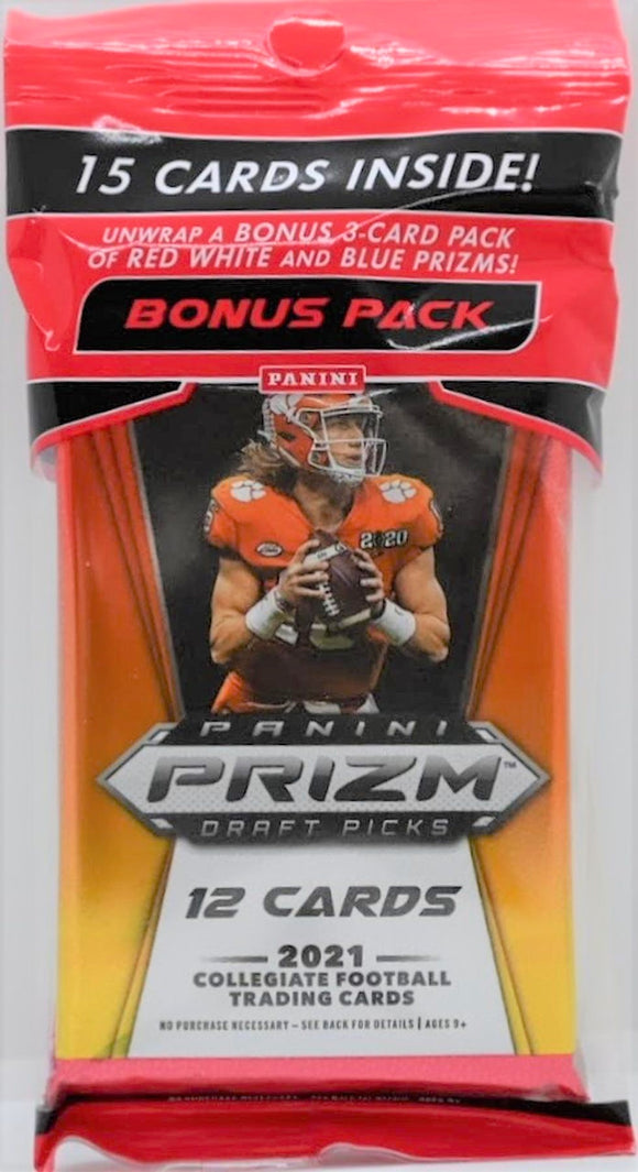 2021 Panini Prizm Draft Picks College Football Cello Pack (12 cards per pack)