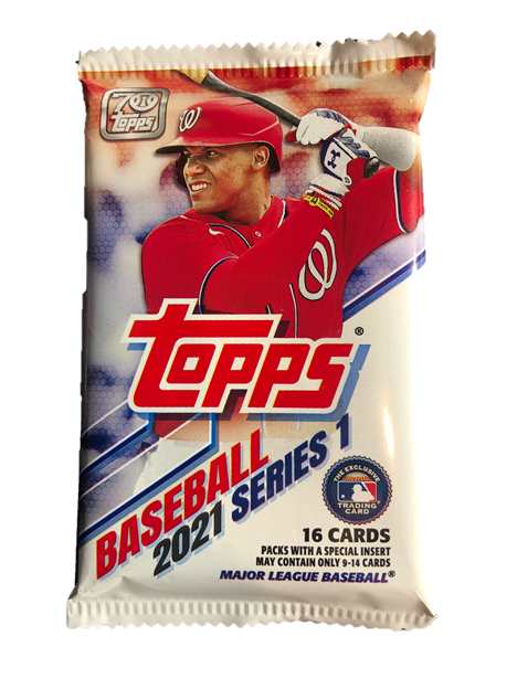 2021 Topps Series 1 Baseball Cards Retail Pack (9-16 cards per pack)