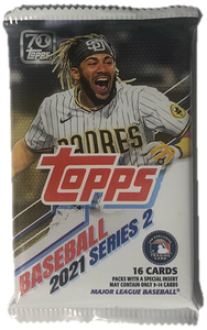 2021 Topps Series 2 Baseball Cards Retail Pack (9-16 cards per pack)