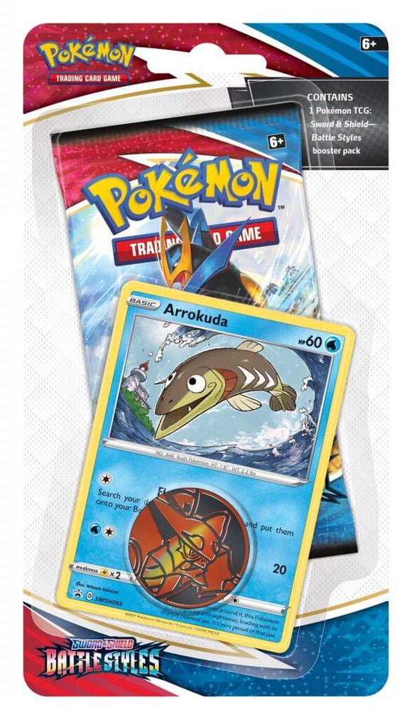 Pokémon TCG: Battle Styles Blister Pack. Booster Pack with Arrokuda Promo Card