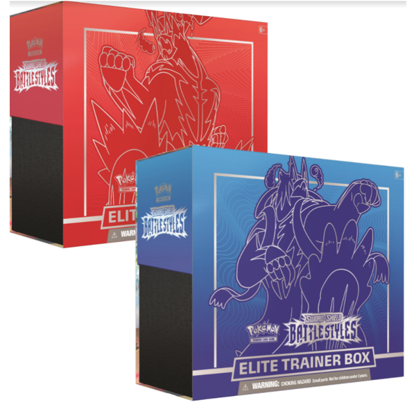 Pokémon Sword and Shield-Battle Styles Elite Trainer selling Box - Red & Blue