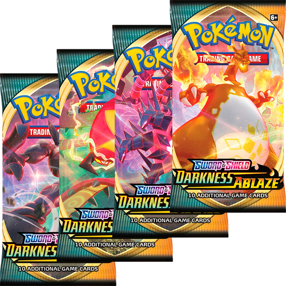 Pokémon TCG: Sword & Shield-Darkness Ablaze Booster Pack (10 Cards)