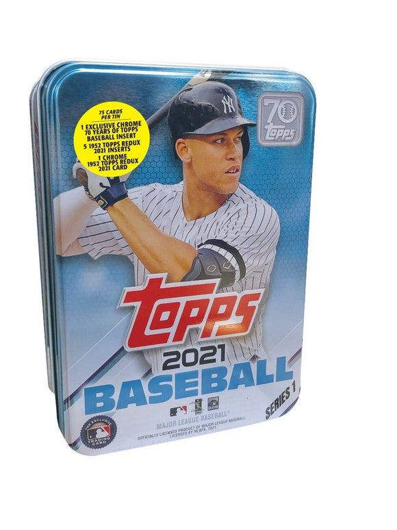 2021 Topps Series 1 Baseball Cards Tin (75 cards per pack)